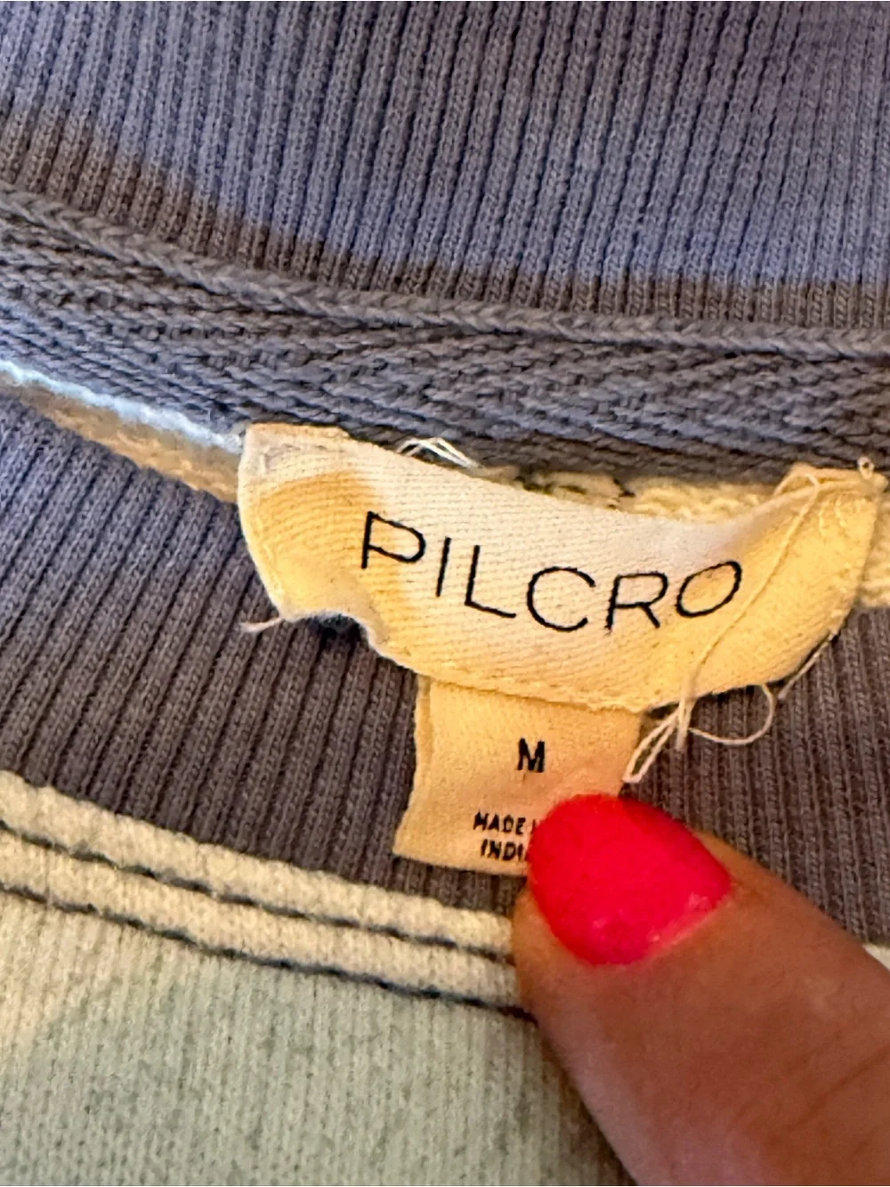 Pilcro blue and silver knit sweatshirt - Picture 3 of 6